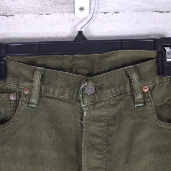 POLO RALPH LAUREN Varick Slim Straight Olive Green Denim Jeans Men's SIZE 36x32. - Picture 7 of 16